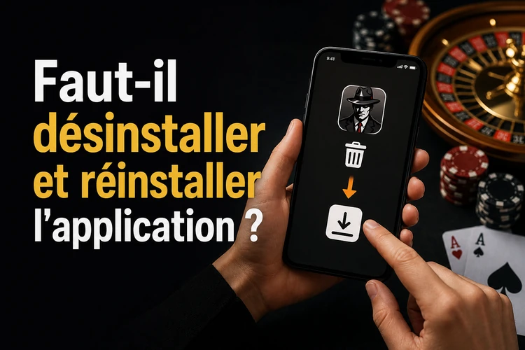 Faut-il désinstaller et réinstaller l'application ?