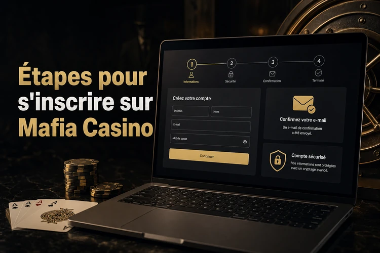 Étapes pour s'inscrire sur Mafia Casino