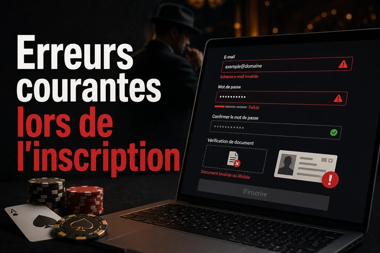 Erreurs courantes lors de l'inscription